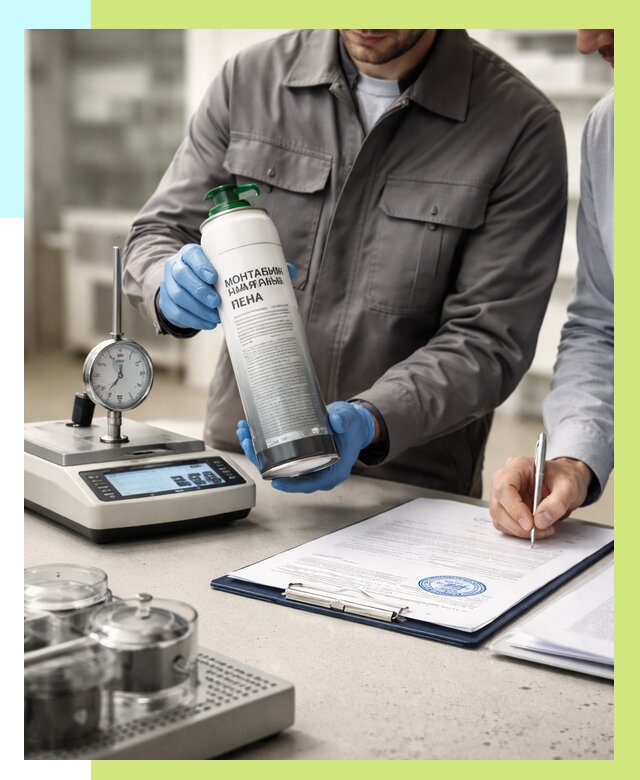 Сертификация монтажной пены в Кизляре от 15242 р. | Алешин-Кзр