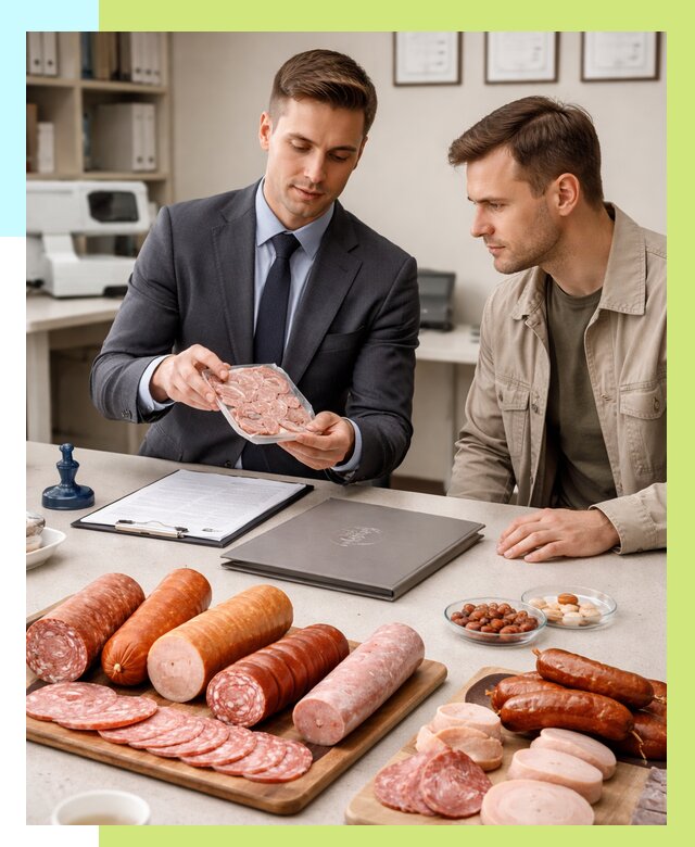 Сертификация колбасных изделий в Кизляре от 7621 р. | Алешин-Кзр