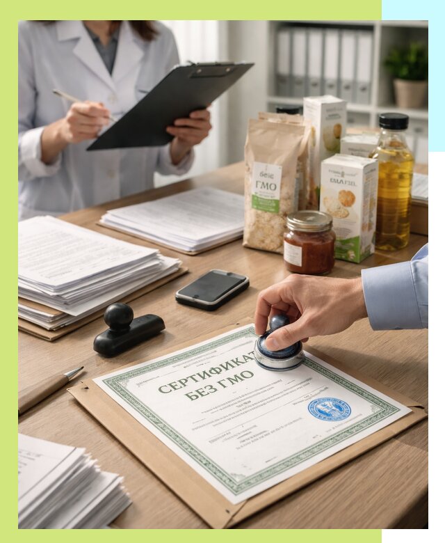 Получение сертификата Без ГМО для продукции в Кизляре